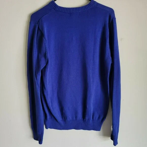 Alex Stevens Ugly Sweater Mens S Blue Dog Peeing on Snowman Christmas Party - Picture 6 of 7